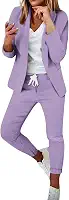 Conjunto de terno feminino primavera 2024 elegante casual trabalho de 2 peças para escritório blazer frente aberta e calça conjuntos sólidos #40