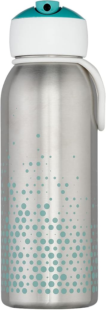 Mepal - Insulated Bottle Flip-up Campus - Thermos Flask for Kids - Stainless Steel Bottle - 9 Hot and 12 Hours Cold - BPA Free - 350 ml - Turquoise