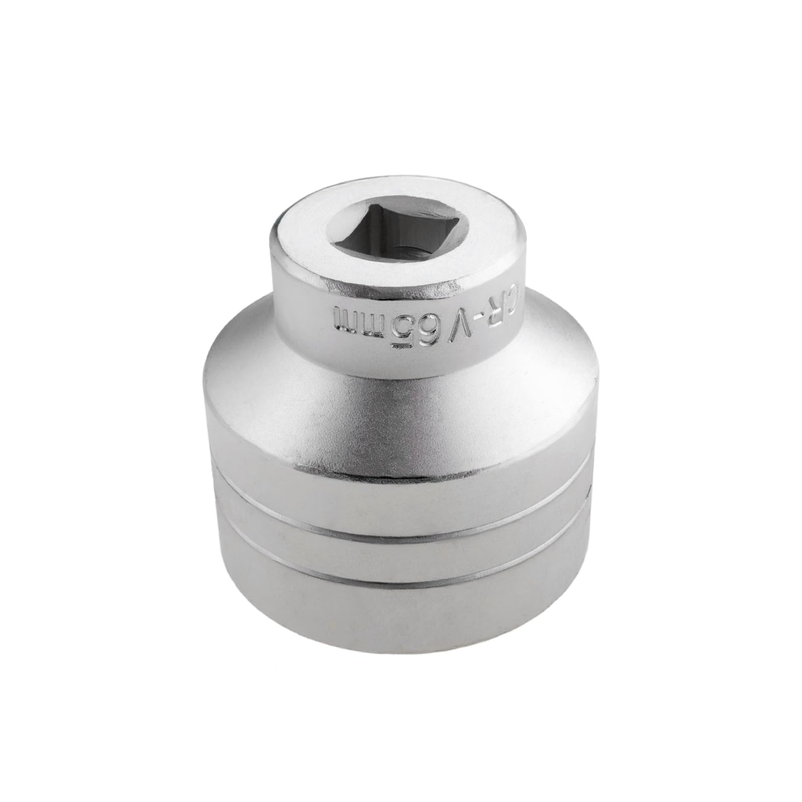 ECSiNG 1 chiave a bussola standard metrica per dado mozzo singolo, 12 punti, 1 pezzo, compatibile con Ford Transit argento (diametro 65 mm)