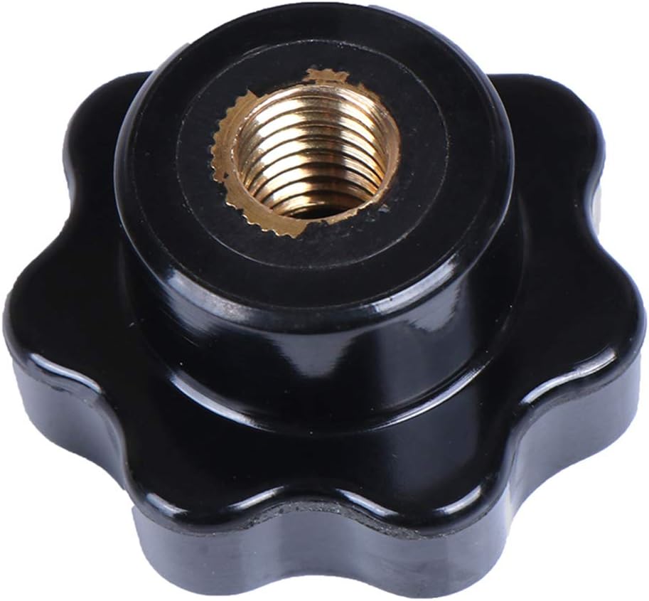 Black Female Thread Seven Star Shaped Head Clamping Nuts Knob M5;M6
