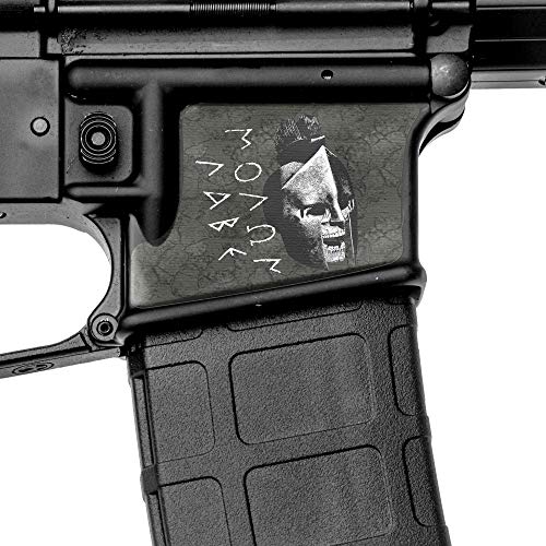 GunSkins Magwell Skin - Premium Vinyl Decal - Easy to Install and Fits AR-15 Lower Receivers - 100% Waterproof Non-Reflective Matte Finish - Made in USA - GS Molon Labe Black