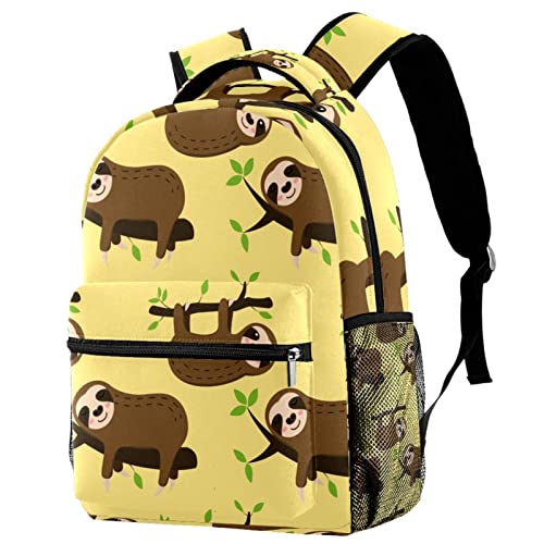 Sac à dos femme motif paresseux idéal pour les cours le lycée et les sorties d'été
