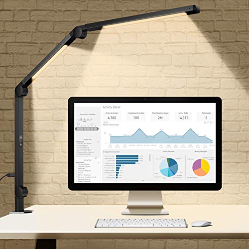 Led desk lamp, [dual light source] eppiebasic 12w swin…