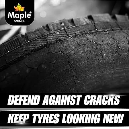 Image of Maple Car Care Tyre Dressing Gel 5 Litre x 4 Pack | Long-Lasting Deep Black Tyre Polish & Shine | UV Protection Non-Greasy Formula Prevents Fading, Cracking & Dryness |Restores Tyres to Fresh New Look