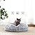 FEANDREA Dog Bed, Cat Bed, Soft Plush Surface, 50 cm, Grey PGW037G01