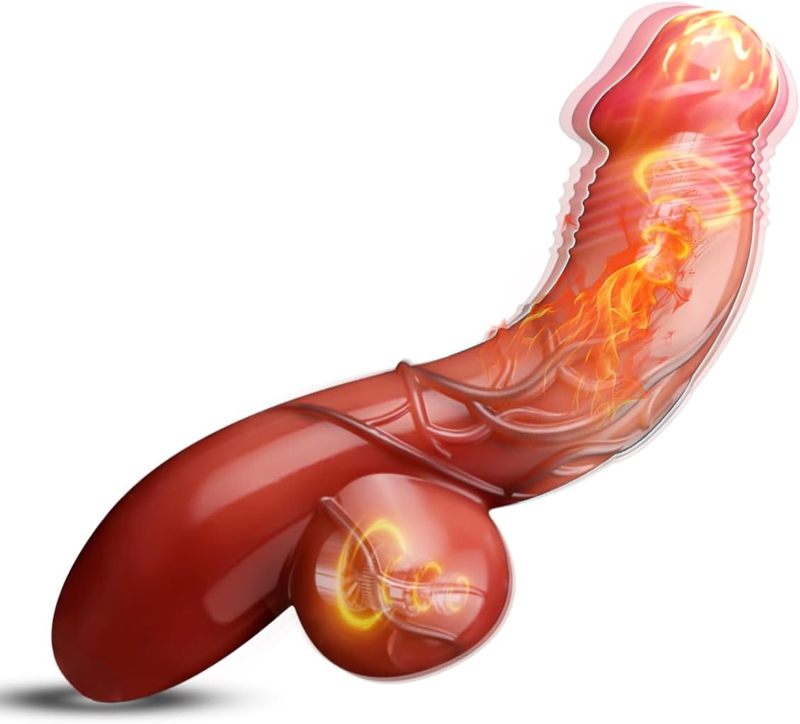8.5” Realistic Huge Dildos Sex Adult Toys,Giant Electric Heating Dildo Massager 10 Powerful Vibration for Sexual Climax Dildo,Female Masturbator Wand for Women Men Couples Fun