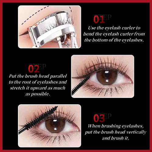 TBeautfave Ultra Fine Waterproof Mascara for Fine Short Eyelash, Skinny Mascara Black Volume and Length Eyelash Primer Lengthening Long Lasting Mascara No Smudge & Clump for Makeup - Image 7