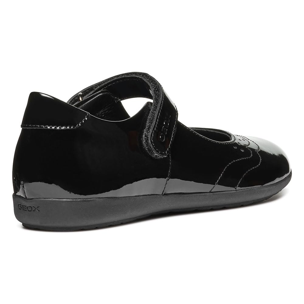 Geox J IBERIDE Girl G Płaskie Tancerki, Czarne, 35 EU, Czarny (Black), 35 EU