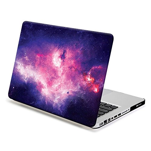 GMYLE MacBook Pro 13 Case 2018 2017 2016 Release A1989/A1706/A1708 with/without Touch Bar, 3 in 1 Bundle Plastic Hard Case with Keyboard Cover & Felt Storage Pouch Bag (Galaxy Pattern)