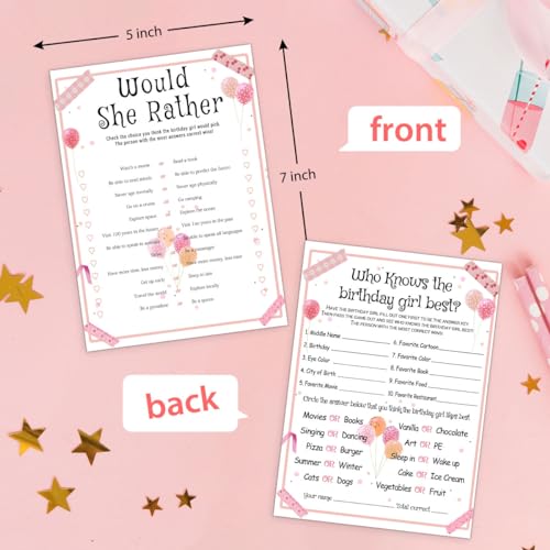 Juego de Cartas para Fiesta de Cumpleaños para Niñas miniatura 2