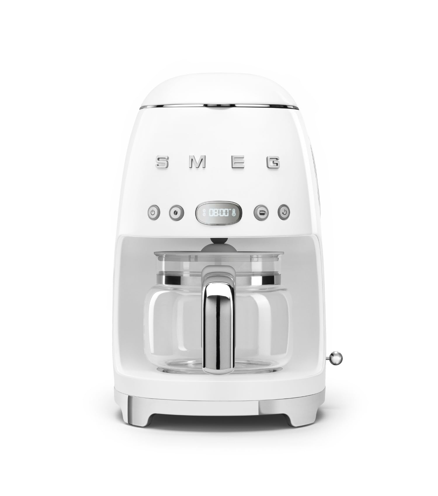 Smeg DCF02W, machine à café filtre, 12 tasses, intensité réglable