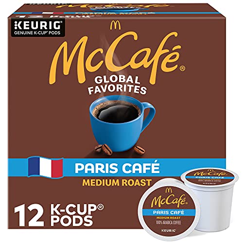 Image of McCafe Paris Cafe, Single Serve Coffee Keurig K-Cup Pods, Medium Roast Coffee, 12 Count