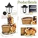 YEPOTUE Solar Squirrels Outdoor Statues, Garden Sculptures with Flowerpot Decor & Solar Lantern for Yard Art Lawn Ornaments Porch Patio Balcony - Birthday Gifts for Women Mom