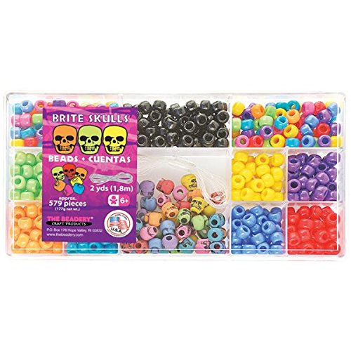 Beadery B6470 Bead Box Kit, 6.25-Ounce, Brite Skulls