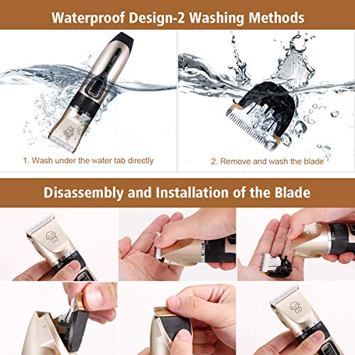 GAMURRY Dog Clippers, Pet Shaver Clippers, Low Noise Cordless Dog Grooming Kit, Electric Pet Hair Trimmers for Dogs Cats… - Image 5