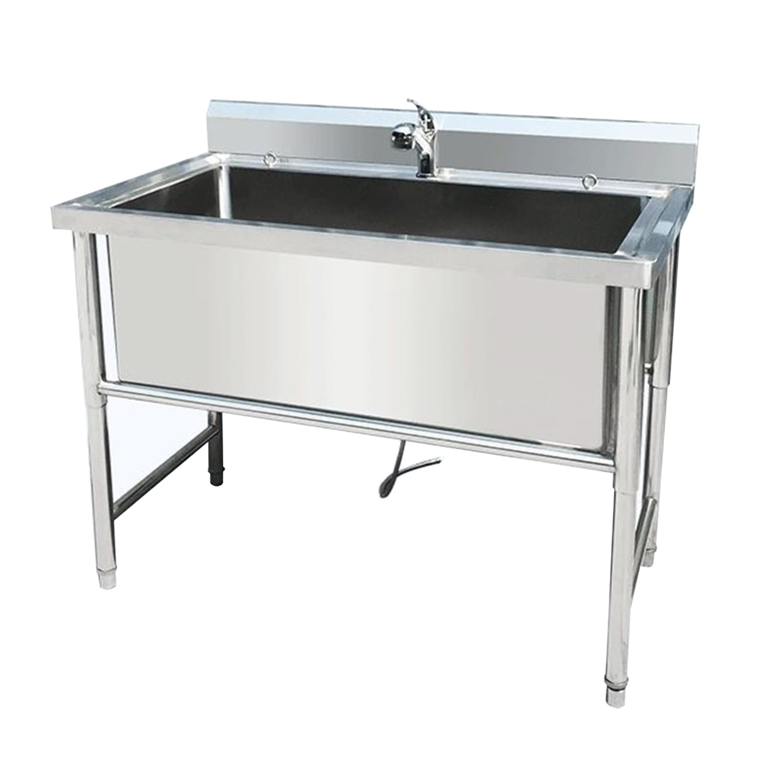 évier De Douche De Lavage,Station De Bain Pour Animaux De Compagnie Pour La Maison,Station De Bain Professionnelle En Acier Inoxydable Pour Chiens,Baignoire De Toilettage Pour Chiens(100cm/39.4in)