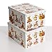 SET 2 PEZZI Scatole in cartone per armadio, con coperchio, per cambio stagione, regalo, abiti PELUCHES 49x40xh24 cm