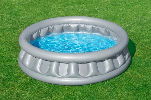 Image of Bestway Inflatable Spaceship Pool 157 x 41 cm (5.1 x 1.3 ft) - Easy Inflate Outdoor Pool with Drain Valve