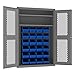 Durham EMDC-481872-24B-2S-5295 Bin Cabinet, 72" Overall Height, 48" Overall Width, Total Number of Bins 24