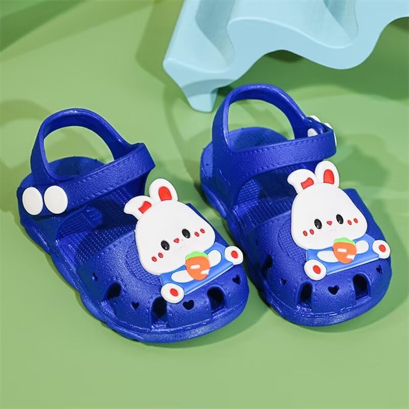 Zonkacen Baby Girl Boy Cartoon Non Slip Comfortable Summer Outdoor Sandals for Walking Running Sport Beach Aqua Wading Street Playing Holiday Blue 2.5 Infant