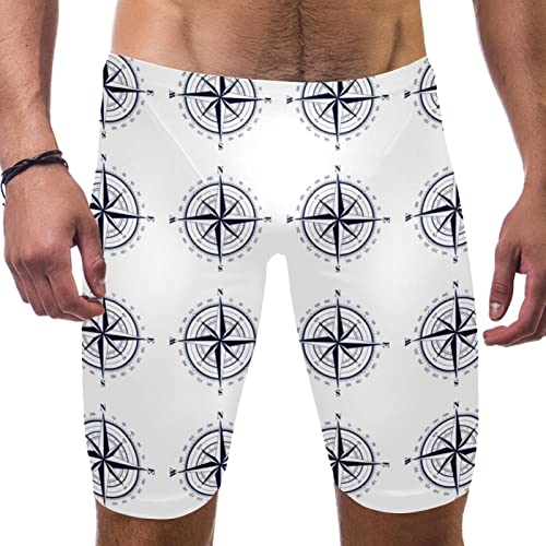 Maillot de bain long homme anti-irritation motif pinwheel S