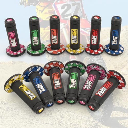 Image of 7 /8 inch Motorcross Handle Grips Dirt Bike 22mm 24mm Truster Grips Motorcycle Ergonomic Bar End Non Slip Grip Gel Gep Scooter Cruiser Racing Mountain (Black