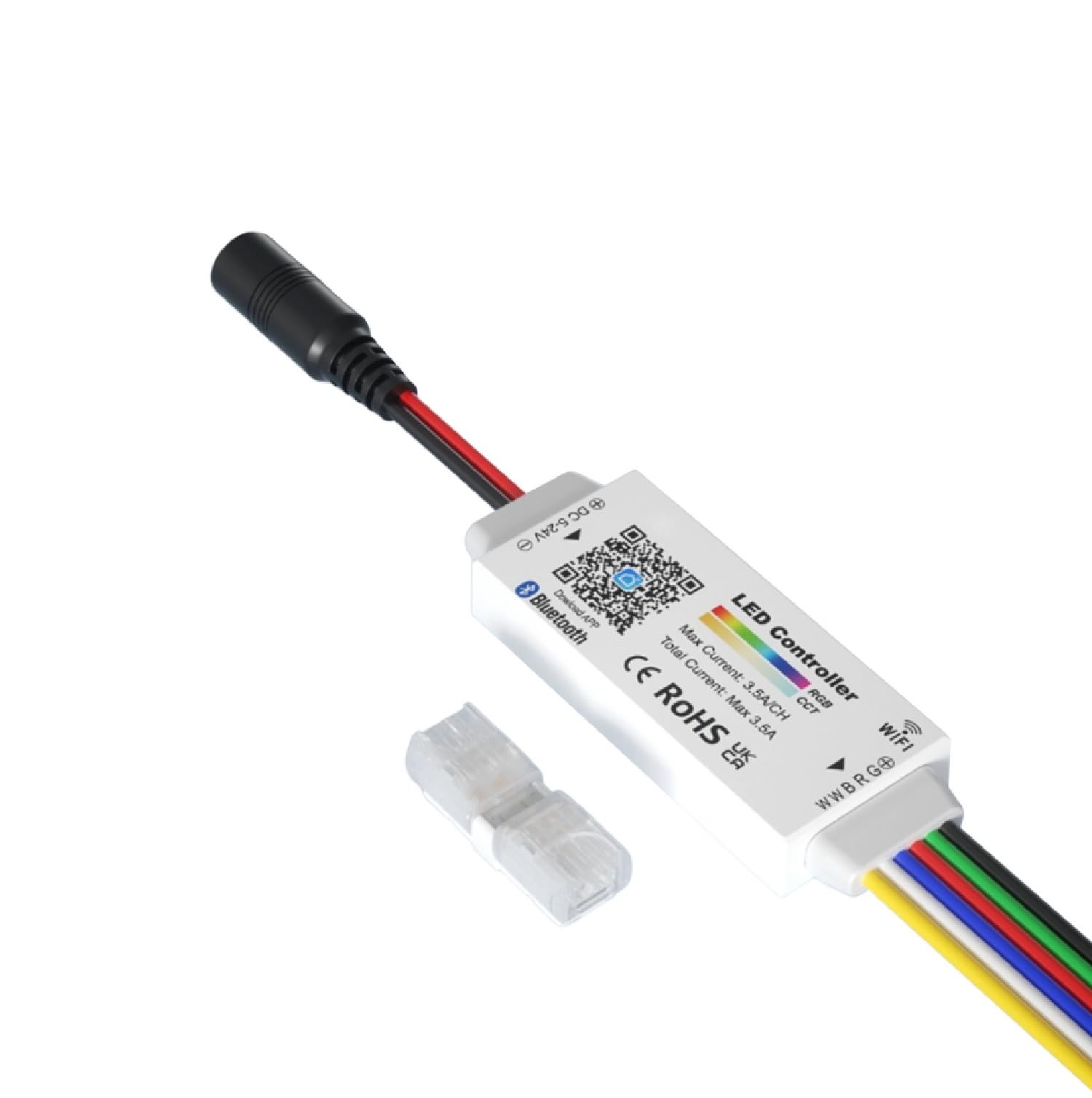LEDKIA LIGHTING Contrôleur Variateur WiFi pour Ruban LED RGB 5/24 V DC RGB