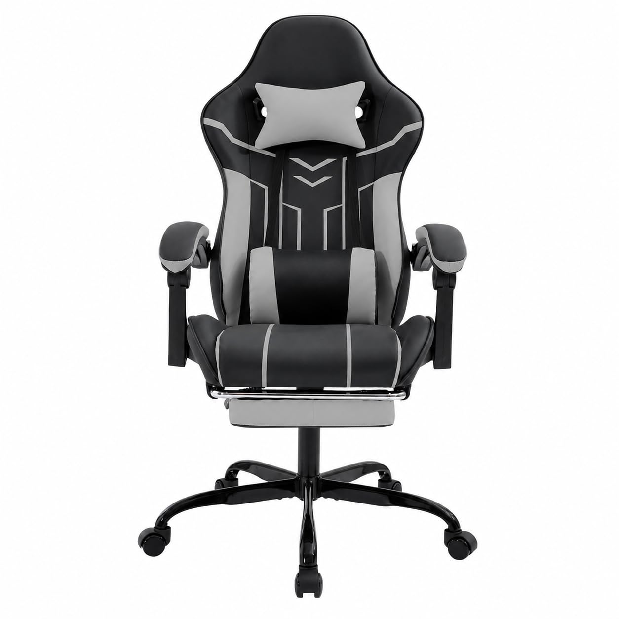 Gaming Desk Chair for Adults, Ergonomic Gaming Chair (Black+Gray)