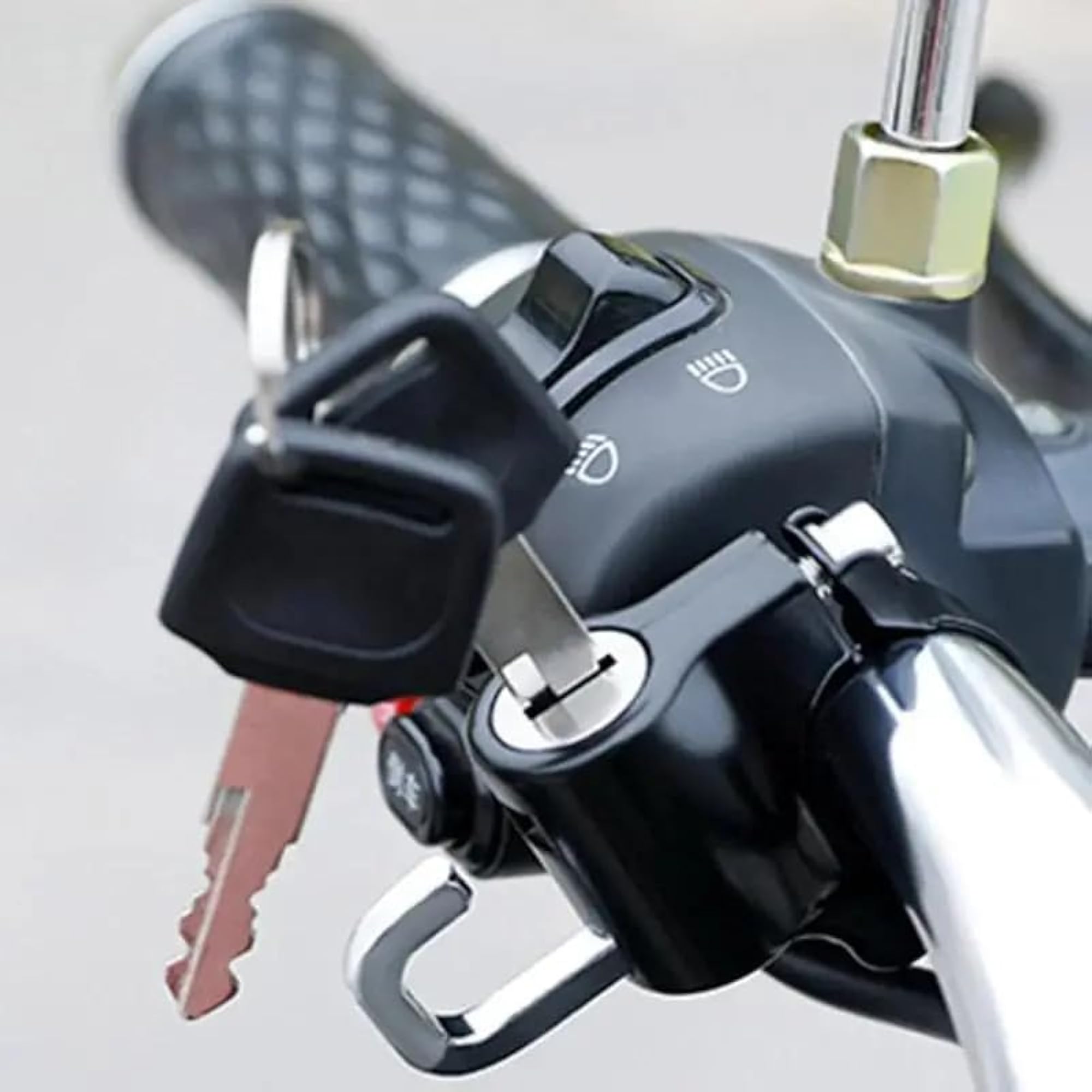 Motorcycle Universal Helmet Lock with 2 Keys, Anti-Theft Security