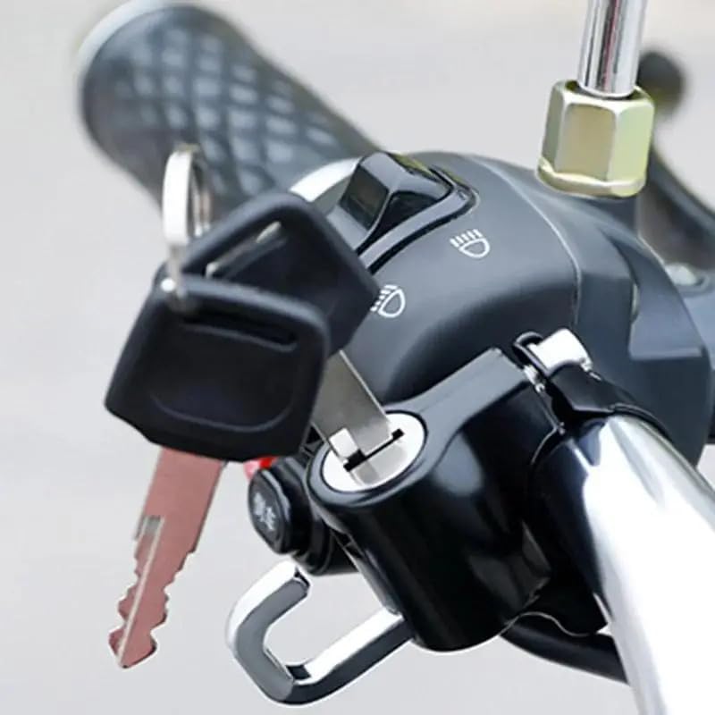 Universal Motorcycle Helmet Lock for Bike Handle with 2 Key, Helmet Security Lock, Anti-Theft Fixed Multi-Function Electric Security Lock, Automotive Accessories for Bicycles, Scooter-picture-17