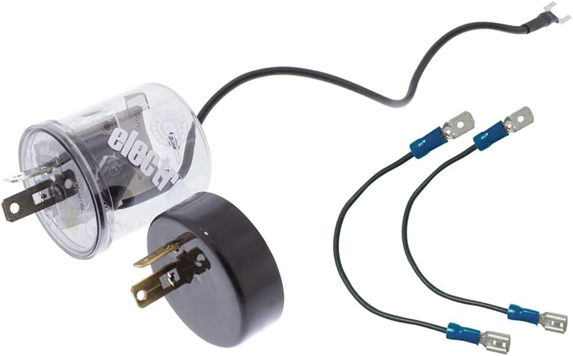 United Pacific 90649 LED Flasher w/Reverse Polarity Base & Extension Wires, 12-Volt, 20 Amp – ONE Unit w/Base & Extension Wires