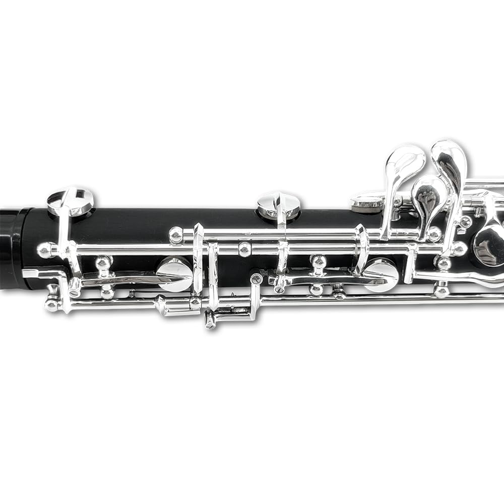 Professionelle C-Key-Oboe, Ebonit/Palisander, Gabel-F-Resonanzschlüssel, 3. Oktave, linke F-Taste