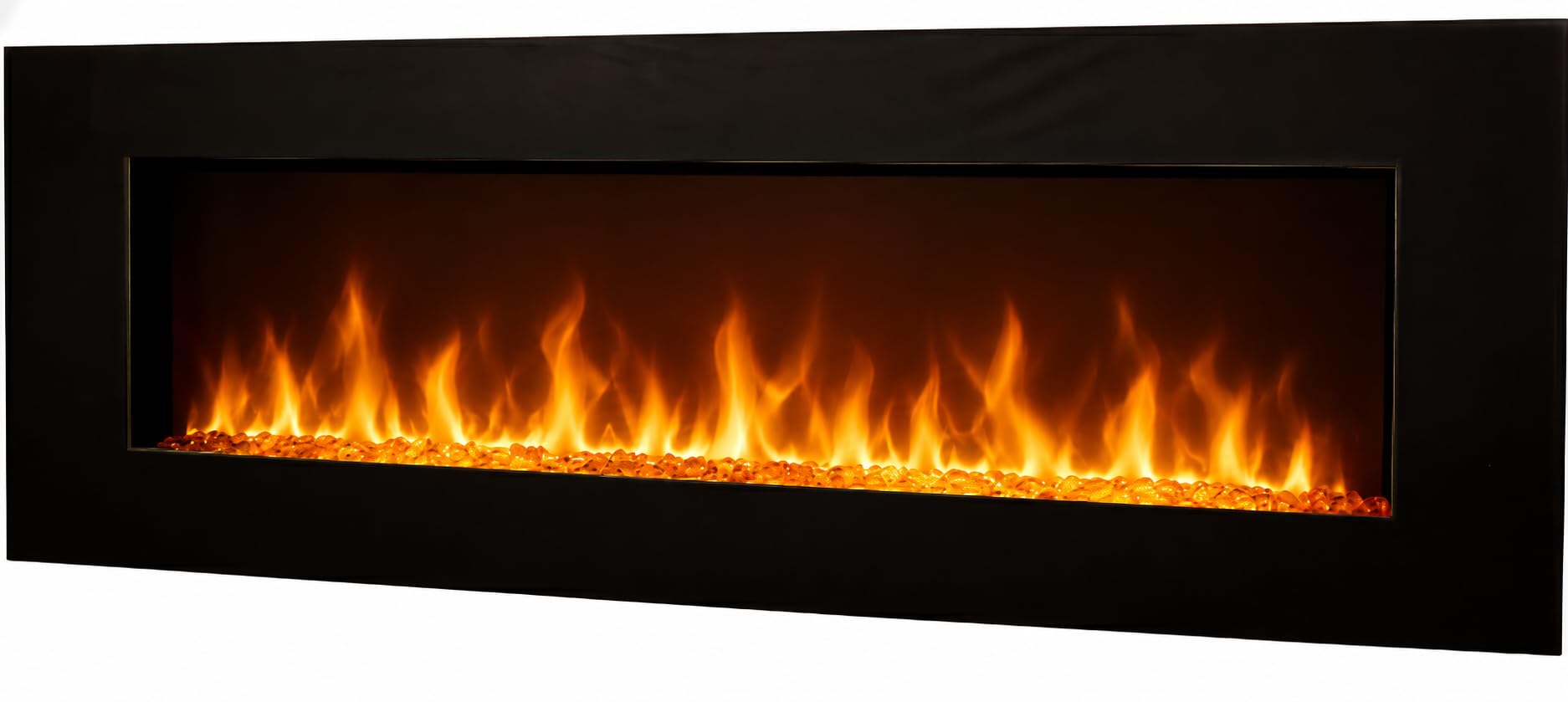 CHEMIN'ARTE Kominek elektryczny LED Efekt płomieni Volcano 5XL 182 cm Ścienne Duży rozmiar 2000 W - Pilot zdalnego sterowania