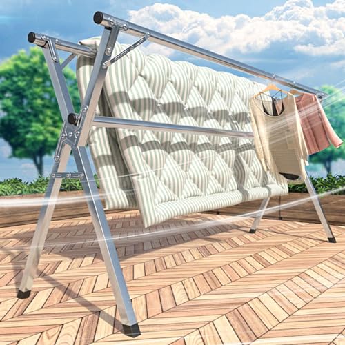 Étendoir à linge gain de place pliable et rétractable pour l'intérieur