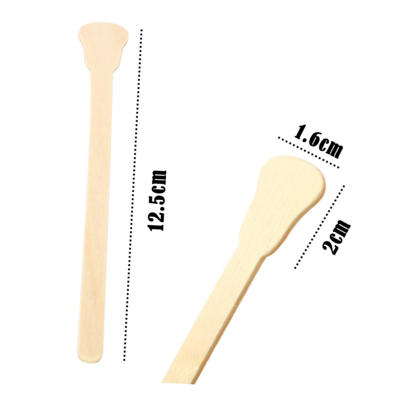 NOLITOY Hair Removal Wax Sticks 100pcs Wooden Spatulas Spa Quality for Hot Wax Strip Applications