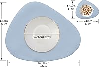 Vista 198 de Faux Leather Placemats and Coasters Set of 2, Round Leather for Dinner Table Mats Heat Resistant Non-Slip Washable Insulation Coffee Mats Kitchen