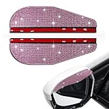 Rebvugr 2PCS Car Side Mirror Rain Guards, Bling Vehicle Rearview Mirror Rain...