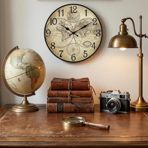 Image of CHYLIN Wall Clock Nautical Decor Silent Non-Ticking Battery Operated