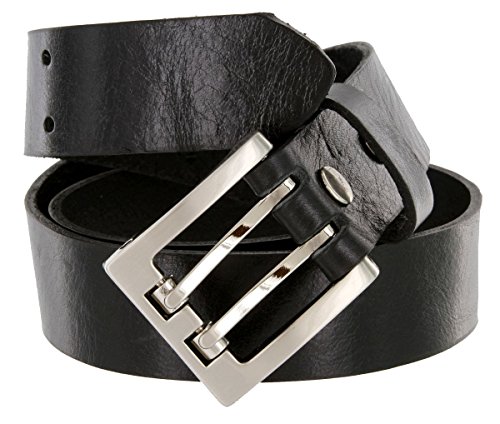 Men's One Piece Full Leather Casual Jean Belt 1 and 3/8