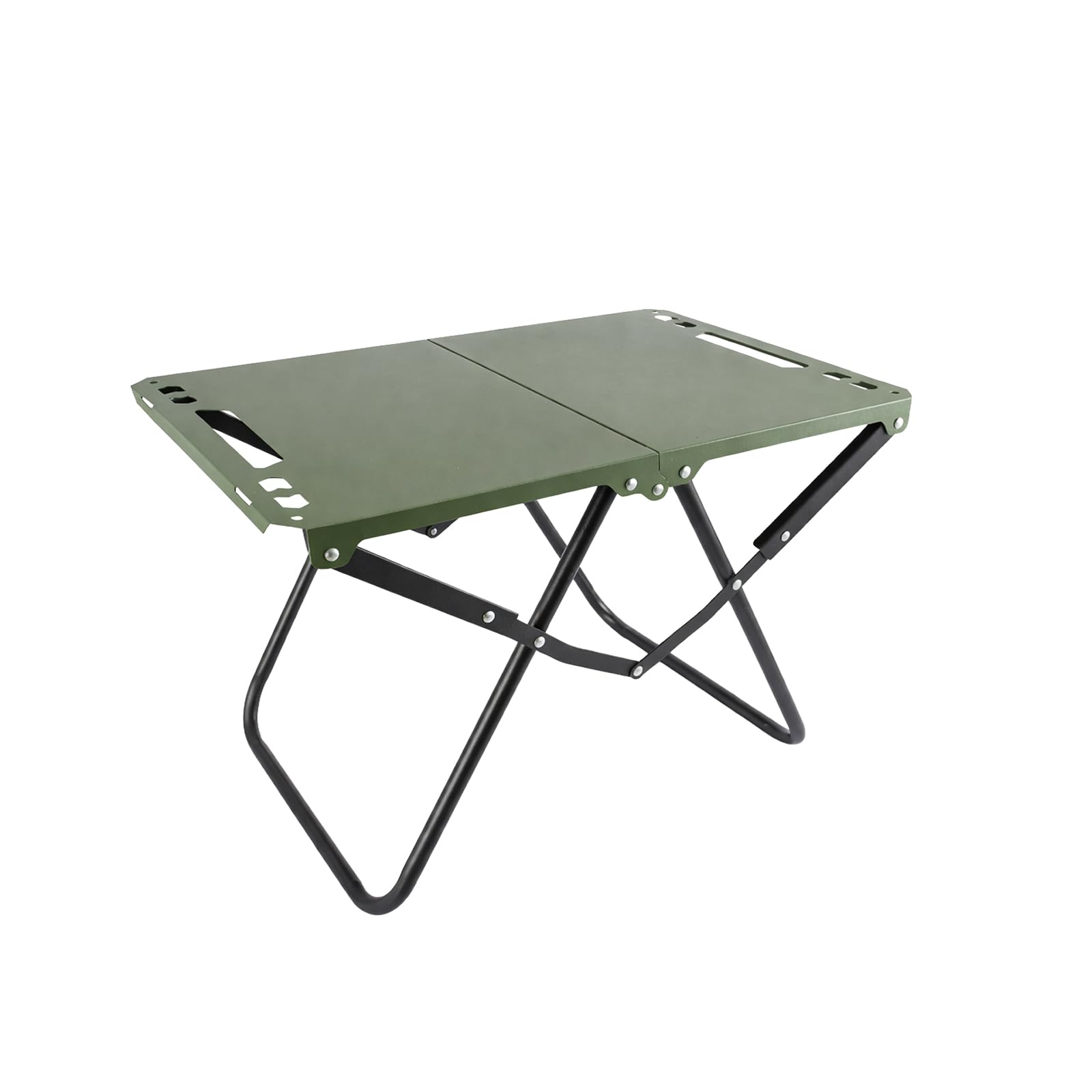 FERNVALE Folding Picnic Table – Portable Outdoor Camping Table, Lightweight Foldable Travel Table with Heavy Duty High Load Capacity, Quick Setup Camping Picnic Table for BBQ, Beach (Army Green)
