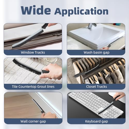 Hard-Bristle-Crevice-Cleaning-Brush-Cleaning-Tools-for-Household-Use-Multifunctional-Gap-Cleaning-Supplies-for-Kitchen-Bathroom-Toilet-Window-Vehicle-Faucets-Grout-Home-Black