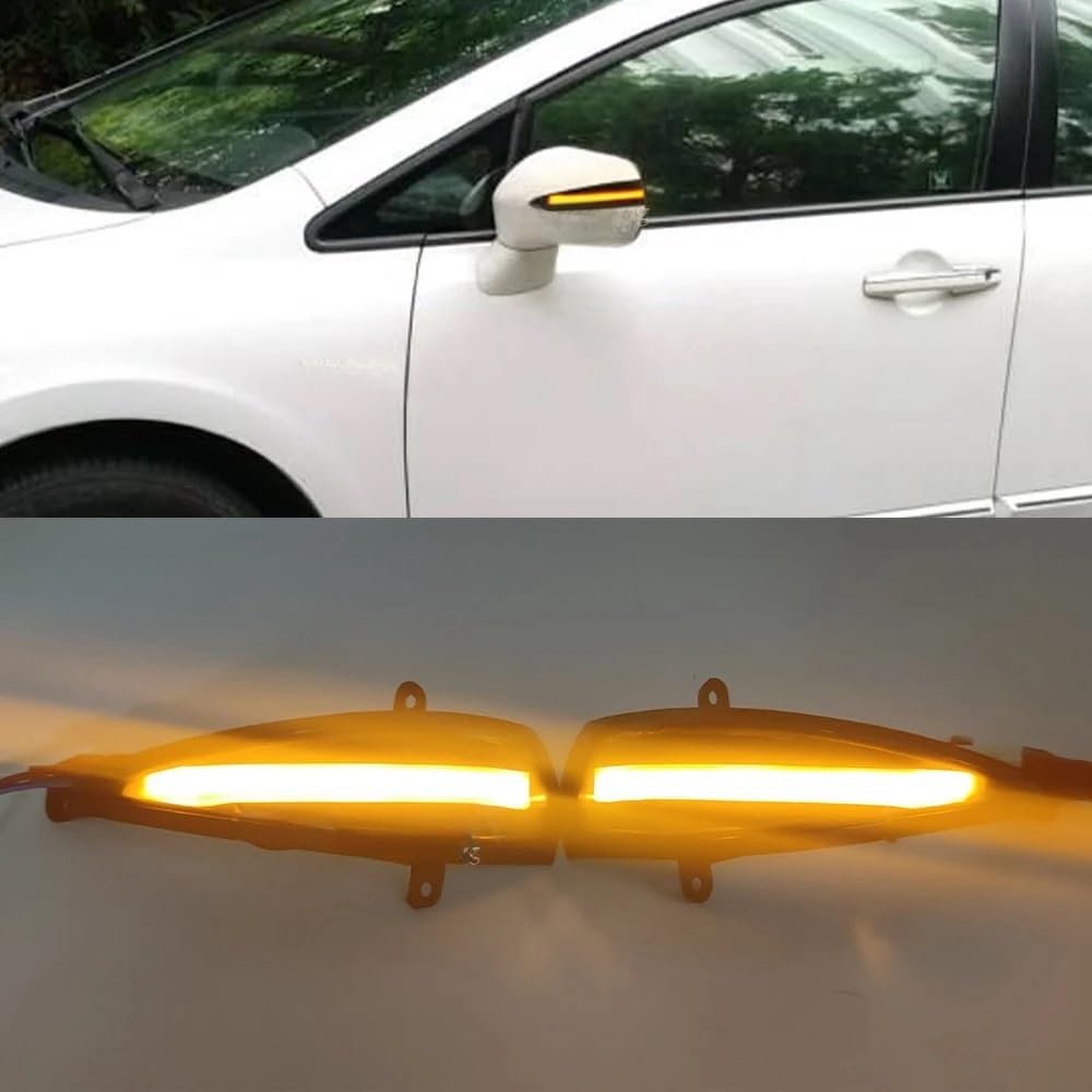 Indicador Espejo Lateral para Civic 8th para MK8 para Hatchback para Coupe 2005-2012 2 Uds Luz LED Intermitente Dinámica Lámpara De Espejo Lateral