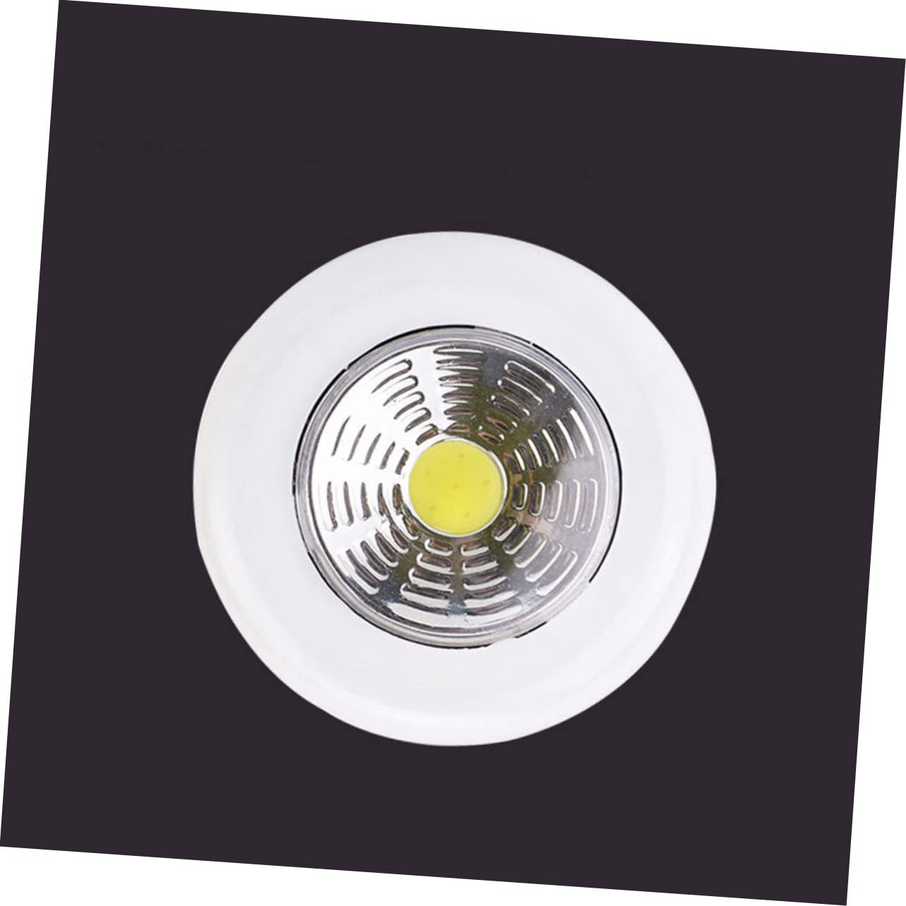 HOMSFOU 4pcs Led Touch Battery Operated Emergency Lamp for Cabinets Shelves Closets Easy Install Self-Adhesive Night Light White Illumination No Wires Required