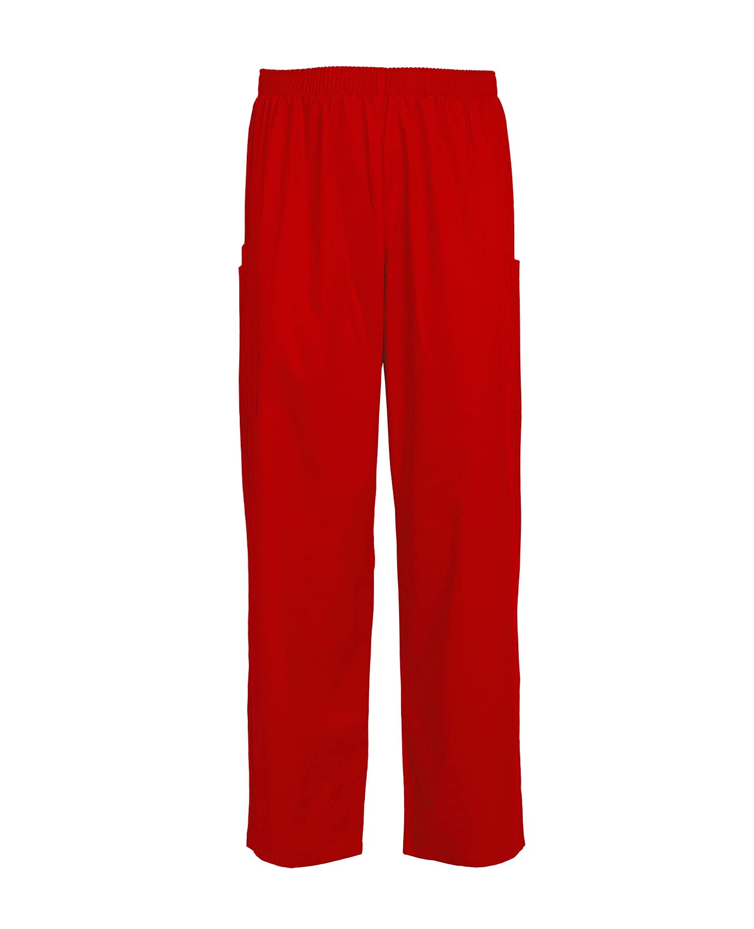 Tailor's Men's Red Scrub Trousers Full Elastic Waist Scrub Cargo Pants