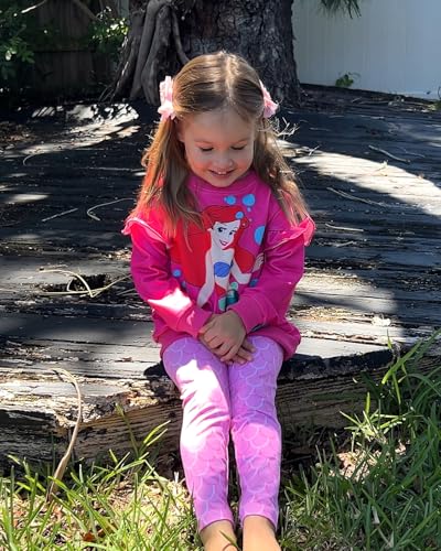 Image of Disney Frozen Minnie Mouse Stitch Princess Fall Toddler Girl Outfit 2 Piece Girl Clothes Long Sleeve Sweatshirt and Leggings