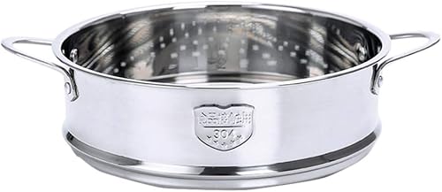 DOITOOL Cesta de vapor apilable de acero inoxidable para cocinar, inserto de vapor de metal de 7.08 pulgadas, cesta de vapor de alimentos para