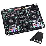 Roland DJ Controller DJ-505 2-Kanal 4-Deck DJ-Pult mit keepdrum Mikrofasertuch