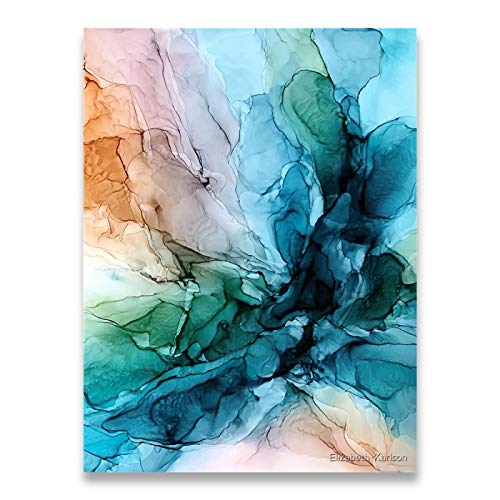 Toile colorée art mural abstrait pour dynamiser un mur blanc sans cadre