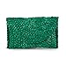Syrads Bolso de mano de paja de noche para mujer Bolso de playa de verano Bolso de sobre tejido de paja,Verde