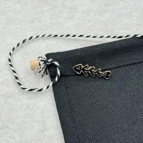 Image of Black Fish Bones Enamel Pin Collect Cute Arts Metal Cartoon Brooch Backpack Clothes Collar Minimalism Lapel Badges Jewelry
